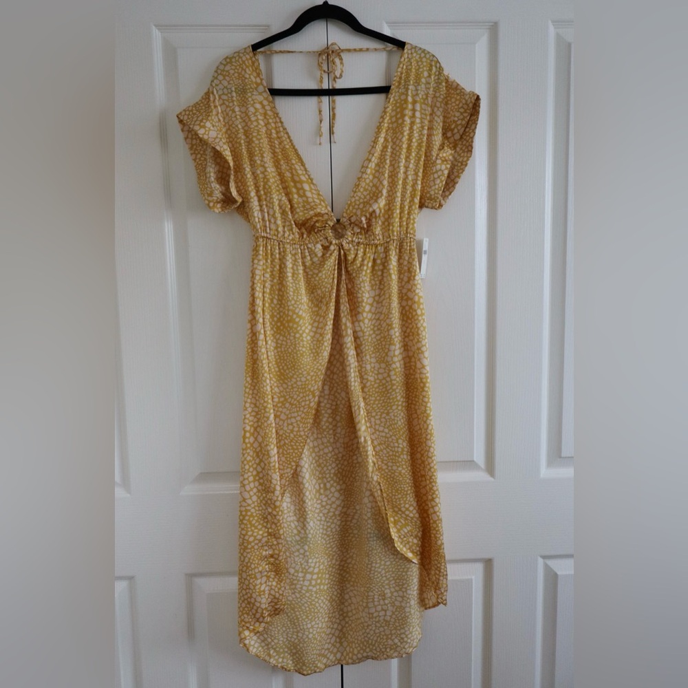 Anthropologie Yellow Swim Coverup
